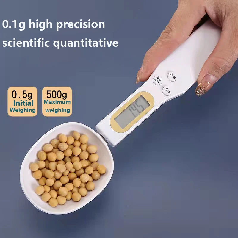 Colher Balança Digital LCD para Cozinha – 500g / 0,1g para Café, Chá e Açúcar