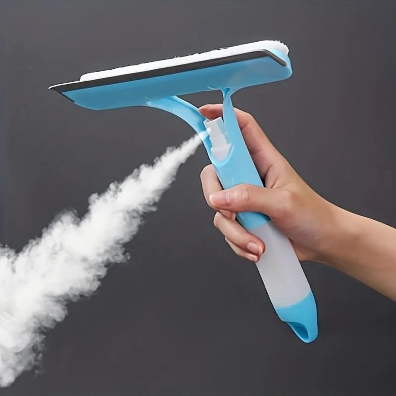 Limpa-Vidros Multifunções com Spray – Escova de Limpeza para Casa e Automóvel