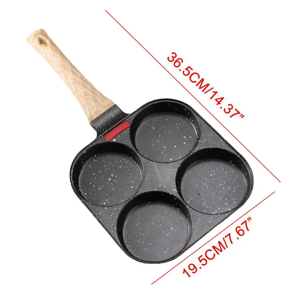 Frigideira Antiaderente 4 Cavidades para Ovos – Panquecas, Omeletes e Ovos Estrelados