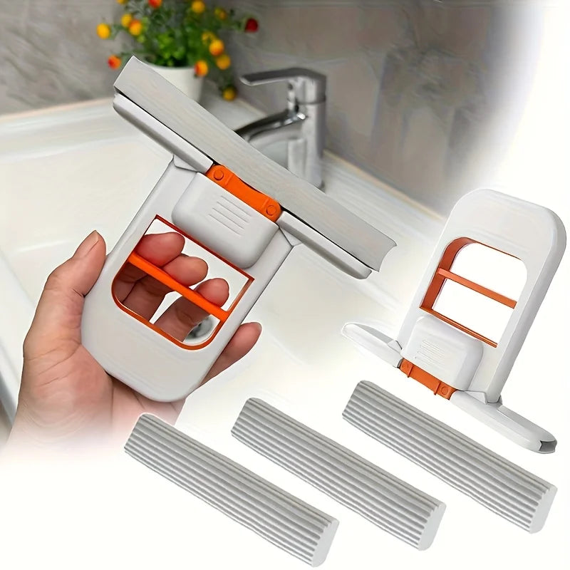 Esfregões de Esponja Compactos Auto-Espremíveis para Casa, Cozinha e Casa de Banho – Mini Ferramenta de Limpeza Dobrável