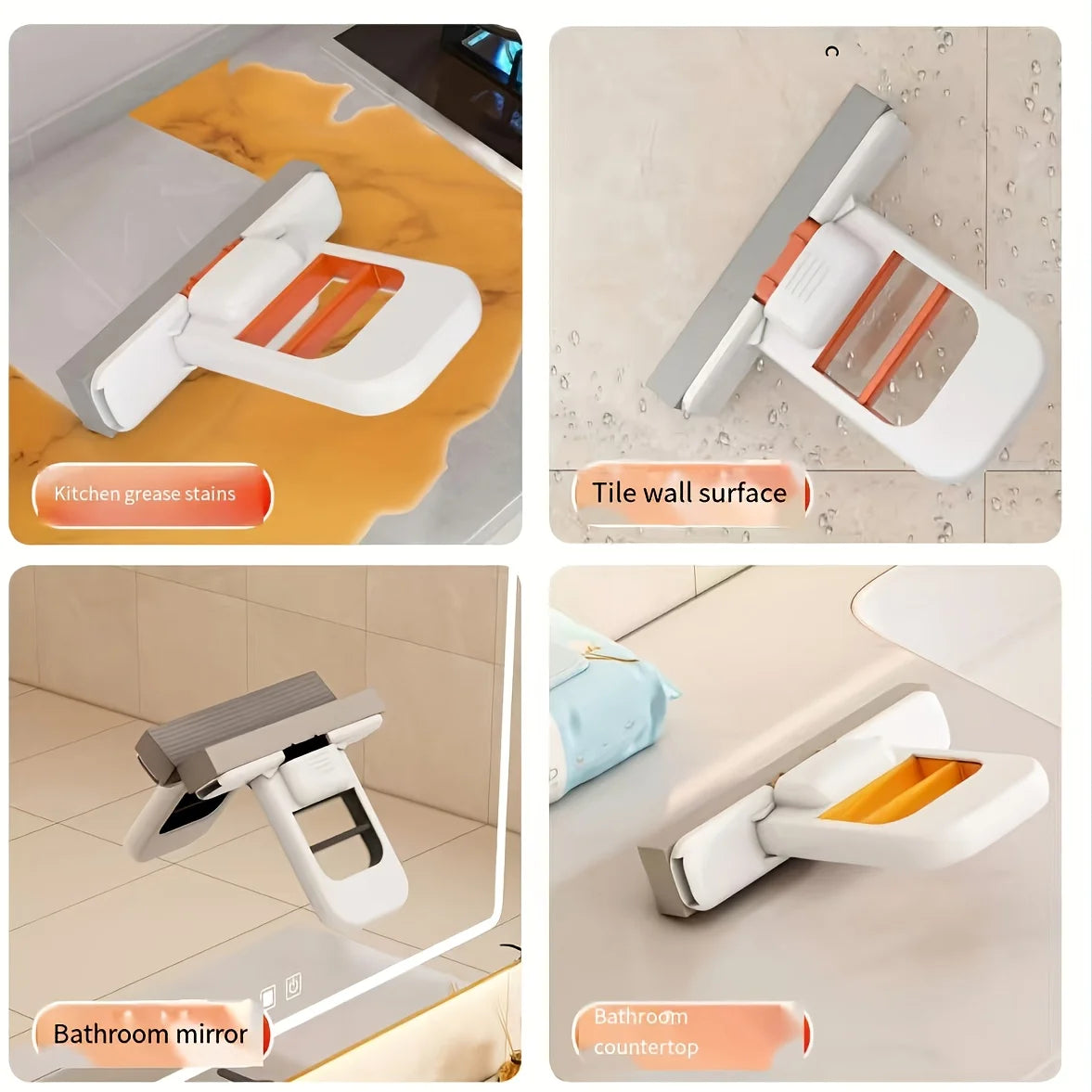 Esfregões de Esponja Compactos Auto-Espremíveis para Casa, Cozinha e Casa de Banho – Mini Ferramenta de Limpeza Dobrável
