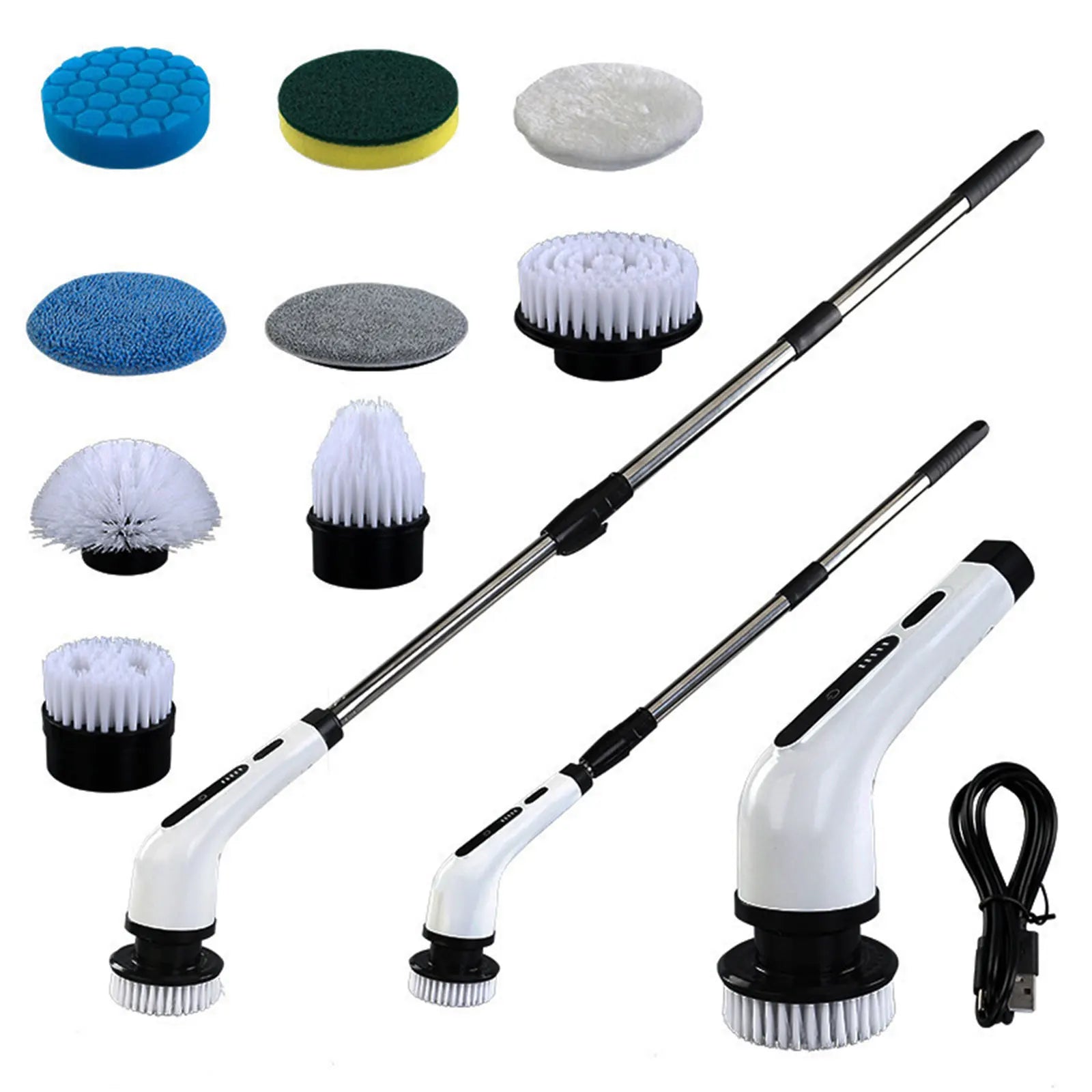 Escova Elétrica de Limpeza 9 em 1, 2000 mAh – Para Sala, Casa de Banho e Cozinha