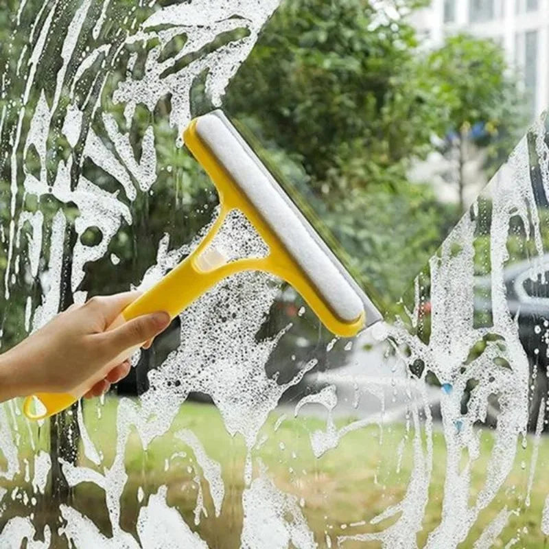 Limpa-Vidros Multifunções com Spray – Escova de Limpeza para Casa e Automóvel