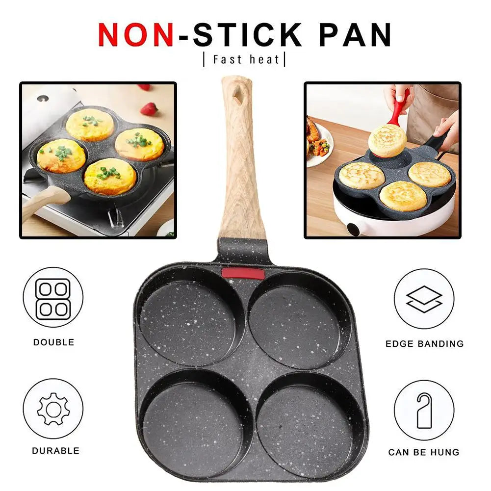 Frigideira Antiaderente 4 Cavidades para Ovos – Panquecas, Omeletes e Ovos Estrelados